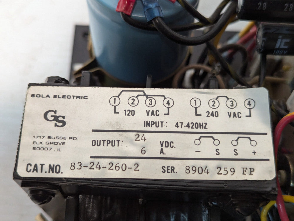Sola Electric GS 83-24-260-2 24VDC Power Supply+Returns