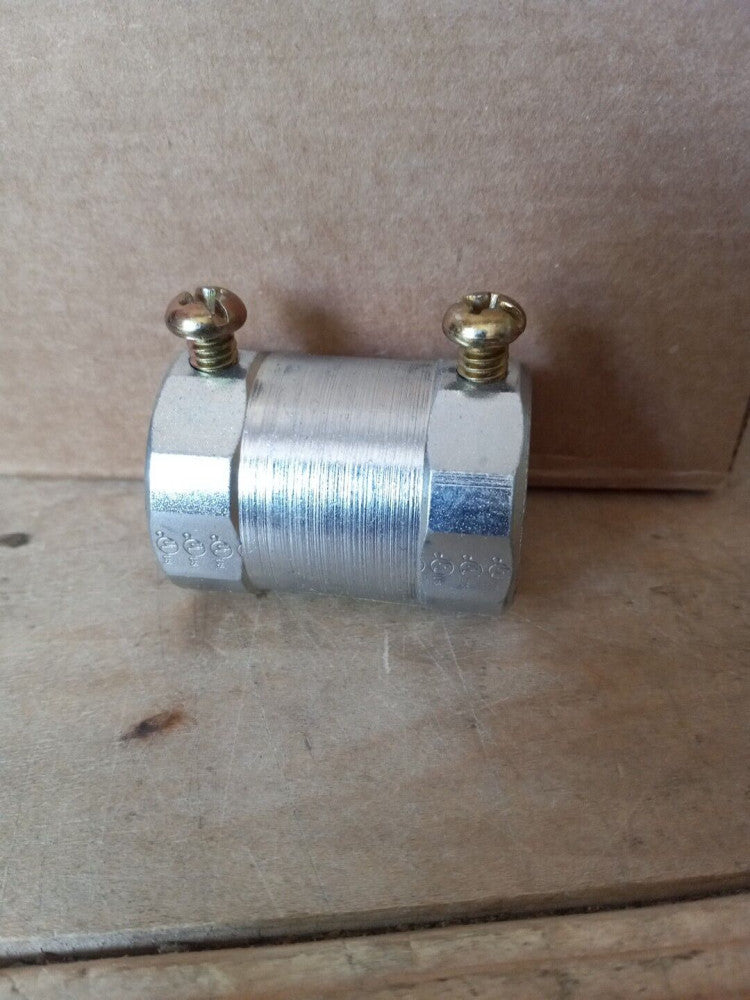 10 Pcs, 1" Thomas & Betts EMT Set Screw Coupling TK123US, Zinc Plated Steel City