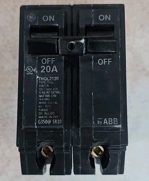 NTO General Electric THQL2120 20-Amp 2-Pole 120/240VAC Breaker NNT