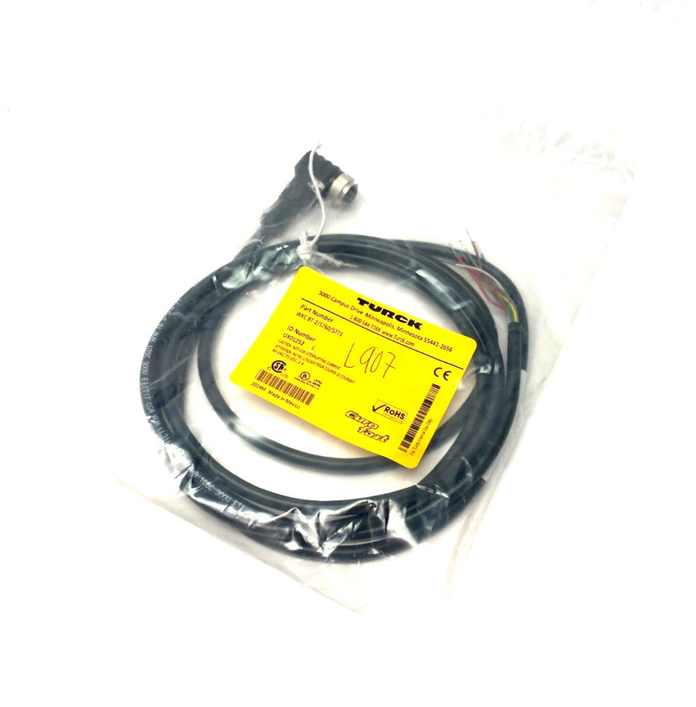 Turck WKC 8T-2/S760/S771 Eurofast Single Ended Cordset Angle M12 8-Pin UX01252