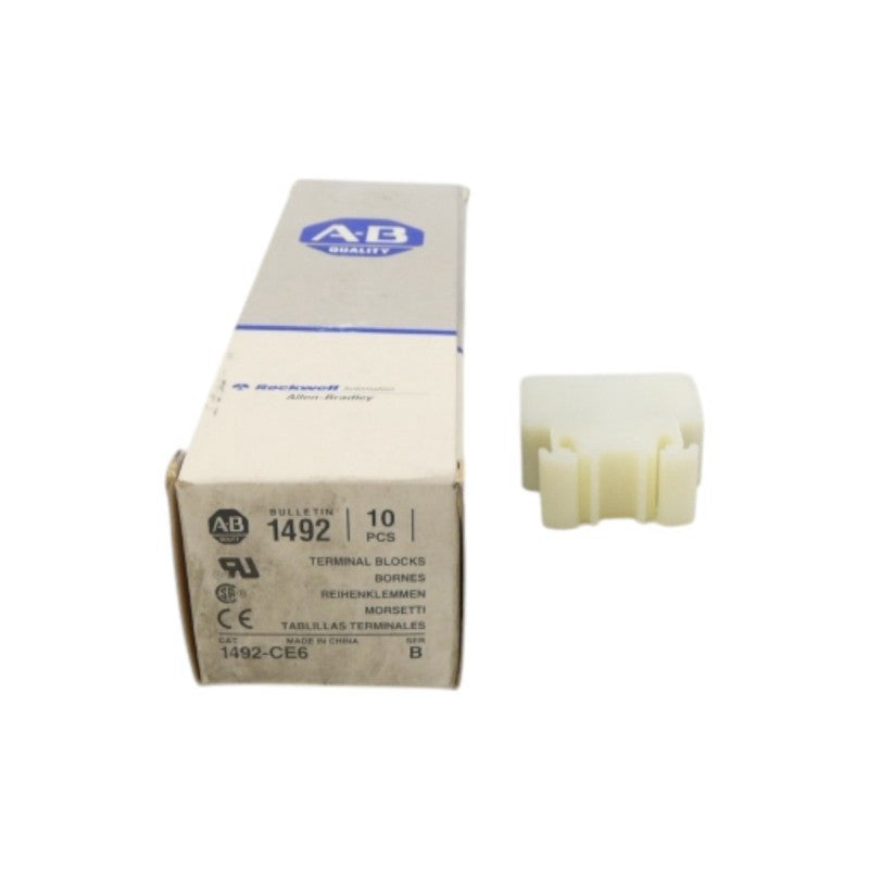 ALLEN BRADLEY 1492-CE6 SER. B (PKG OF 10) (BK/YL) NSMP