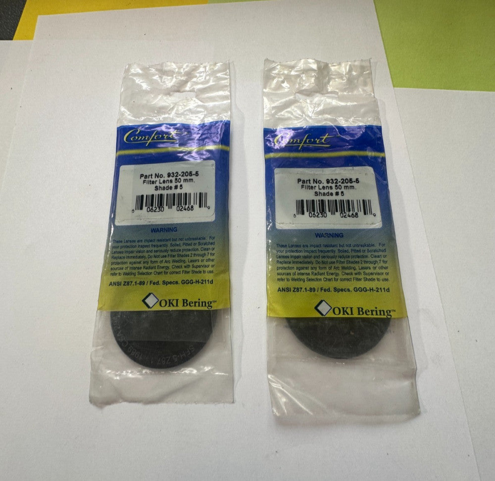 OKI Bering Comfort 932-205-5 Filter Lens 50mm Shade #5 (Lot of 2 Packs) New