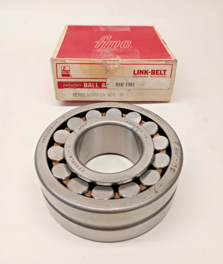 Link-Belt 22309LBW33C4 Spherical Bearing brass USA 45x100x36mm 22309LB-W33-C4