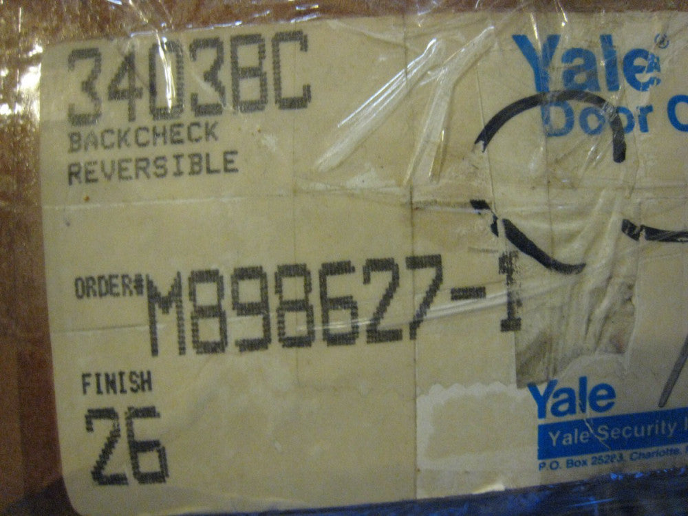 YALE 3403 BC Vintage DOOR CLOSER BACKCHECK REVERSIBLE  US26D  CHROME FINISH