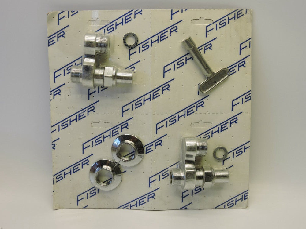 2 Fisher Plumbing SS Valves w/Key Unknown P/N
