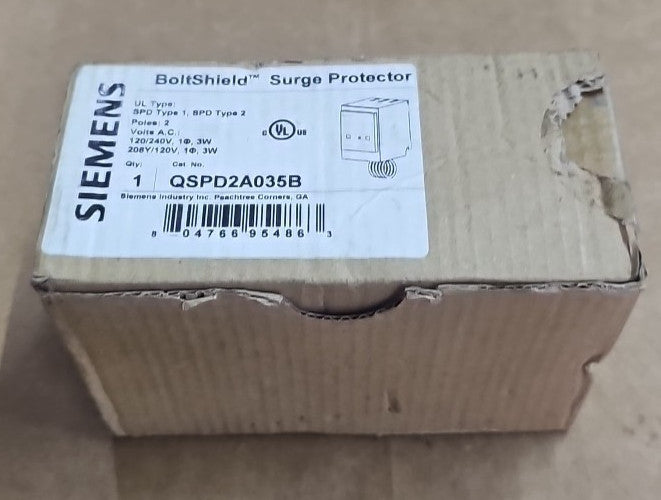 Siemens QSPD2A035B 35 KAmp BoltShield Indoor Surge Protective Device