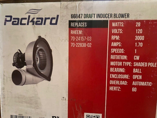 66847 Furnace Inducer Motor for Rheem 117104-01 70-22838-82 70-24157-03