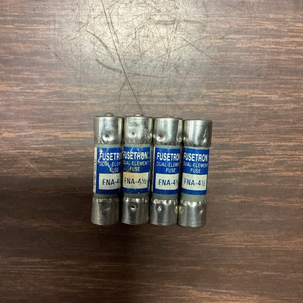 Bussmann Fusetron FNA 4-1/2 4.5A 125V Pin Indicating Fuses, Lot Of 3