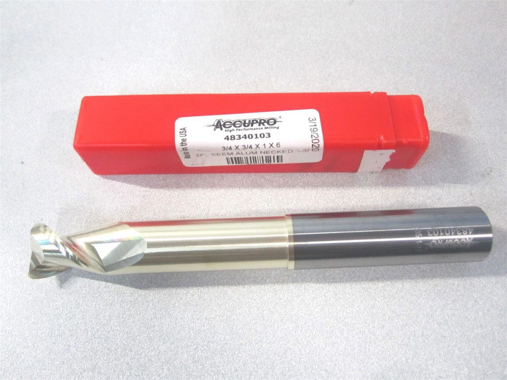 (314116) 3/4" x 1" x 3/4" x 6" OAL Solid Carbide 2Fl Corner Radius End Mill 