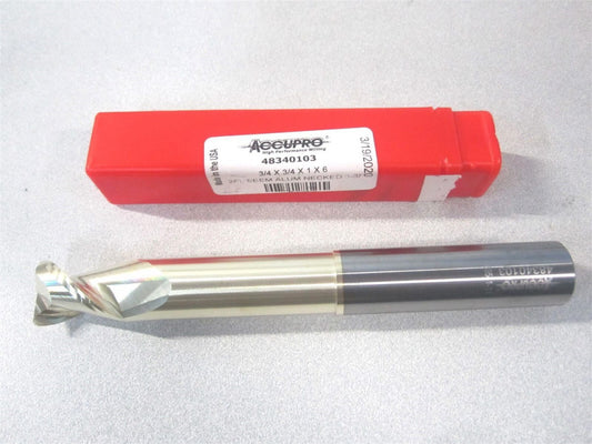 (314116) 3/4" x 1" x 3/4" x 6" OAL Solid Carbide 2Fl Corner Radius End Mill 
