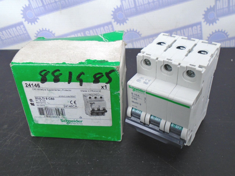 Schneider - 24146 Multi 9 C60 , 10A, 3 PL - CIRCUT BREAKER - 240/415/440 VAC