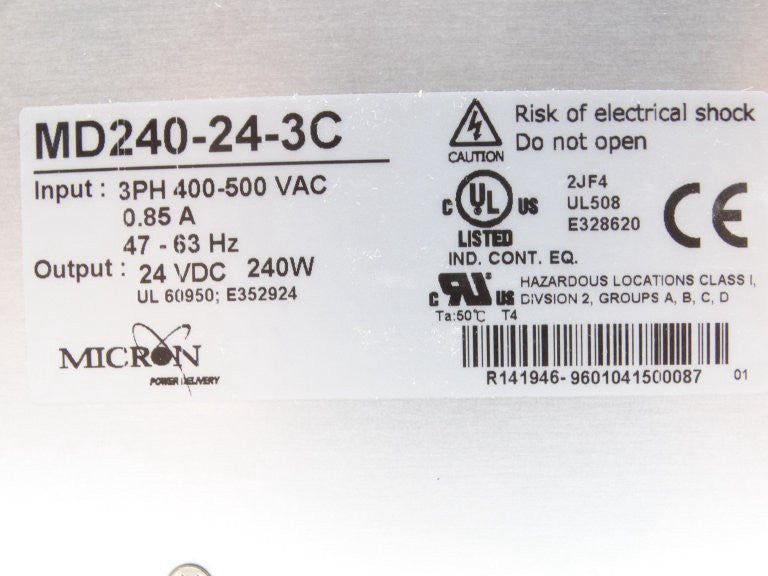 MICRON INDUSTRIES CORPORATION MD240-24-3C POWER SUPPLY
