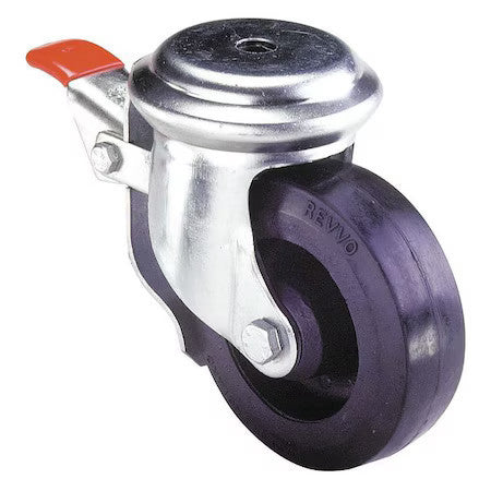 Zoro Select Bs4 125 Gr1e L Kingpin Swivel Castr,Rubbr,5 In.,440 Lb.