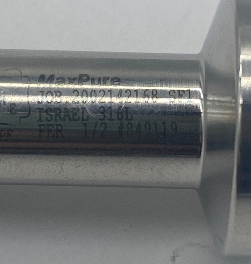NEW MaxPure 2002142168 SF1 Tri-Clamp 12-1/2" Tube Fitting 316L, 1/2" 