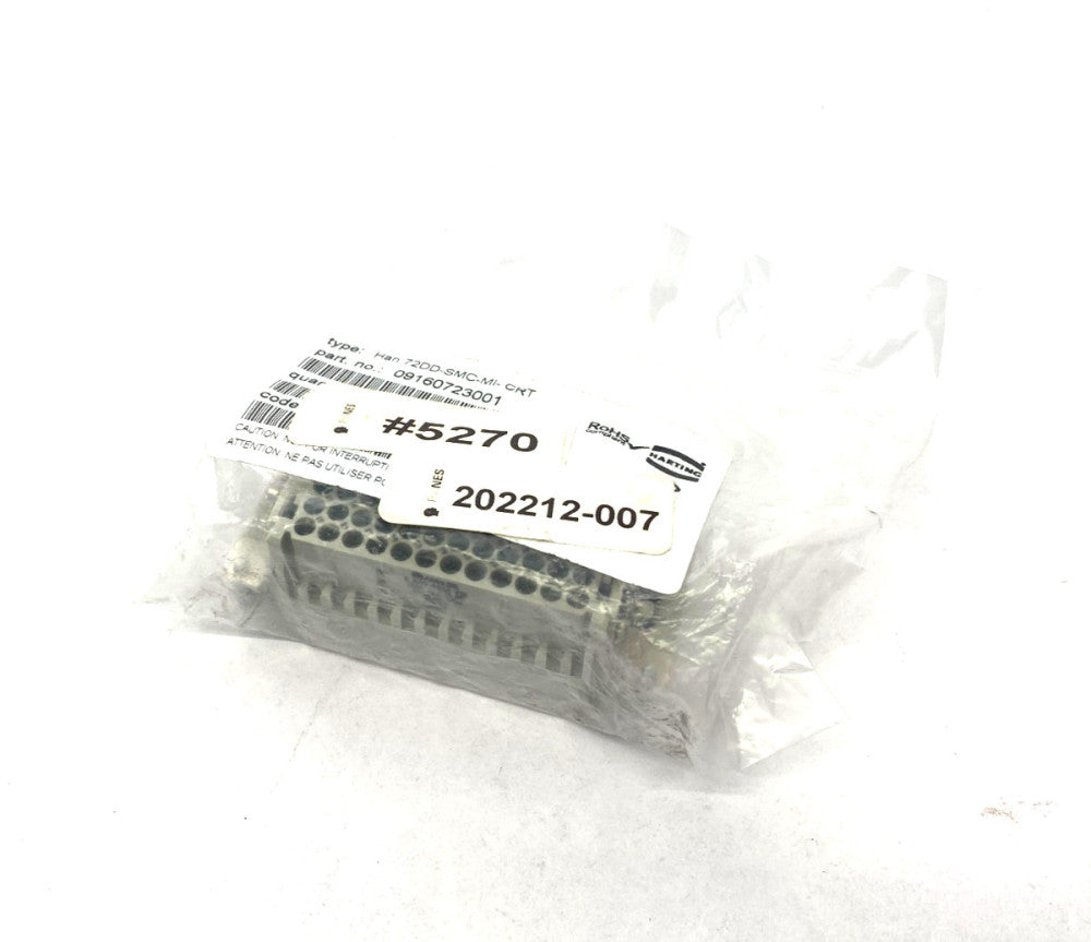 Harting 09160723001 Crimp Insert Module Han 72DD-SMC-MI-CRT