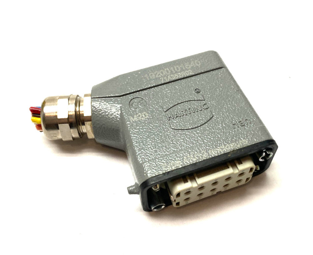 Harting 19200101540 Han A Hood LC 2 Pegs M20 w/ 09200102812 Insert Han 10A-BU-S