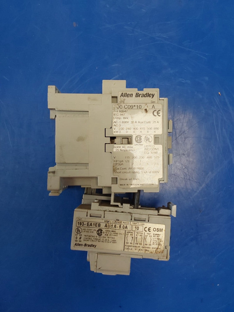 ALLEN-BRADLEY 100-C09*10 Series A Contactor with 193-EA1DB
