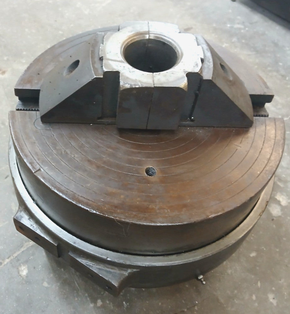 15"  2 JAW MANUAL SELF CENTERING LATHE CHUCK W BASE 304 D7  BORE ID 1-1/8"