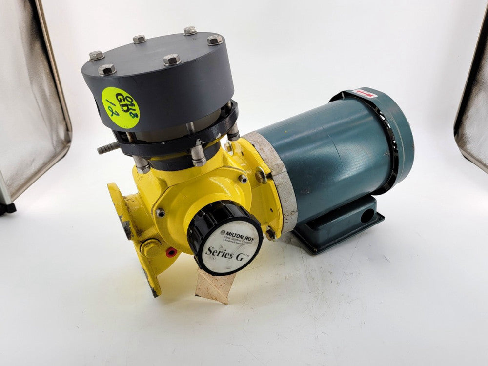 Milton Roy SD738PP G Series Metering Pump 50GPH 100PSI 1/4HP 1725 RPM Hi/Lo Volt
