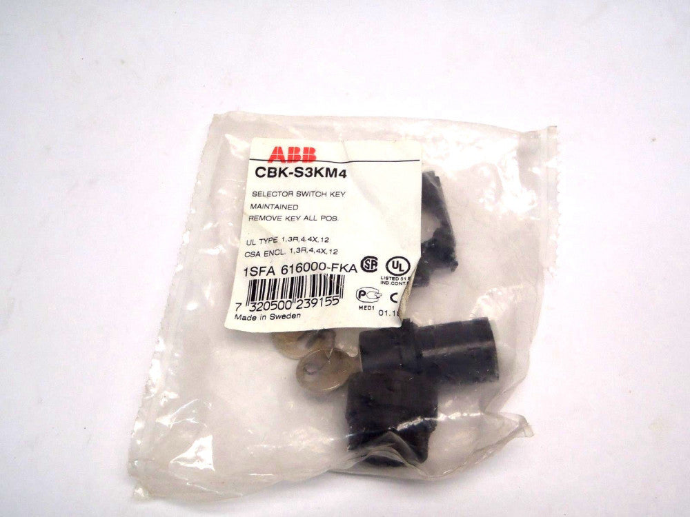 ABB CBK-S3KM4 Keyed Selector Switch 3 Position