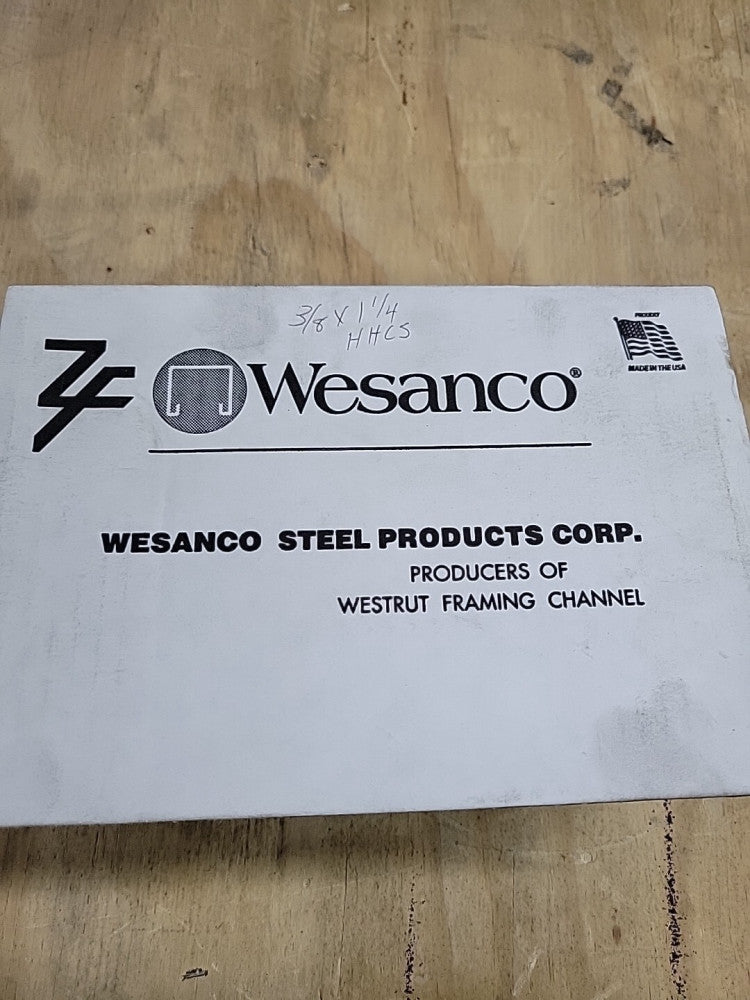 NEW WESANCO 3/8 X1 1/4 HHCS BOX OF 100