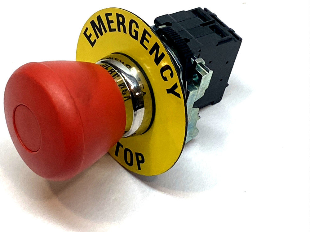 Allen‑Bradley 800FM‑MT44 Mushroom E‑Stop W/ 2x 800F‑X01 NC Contact Blocks