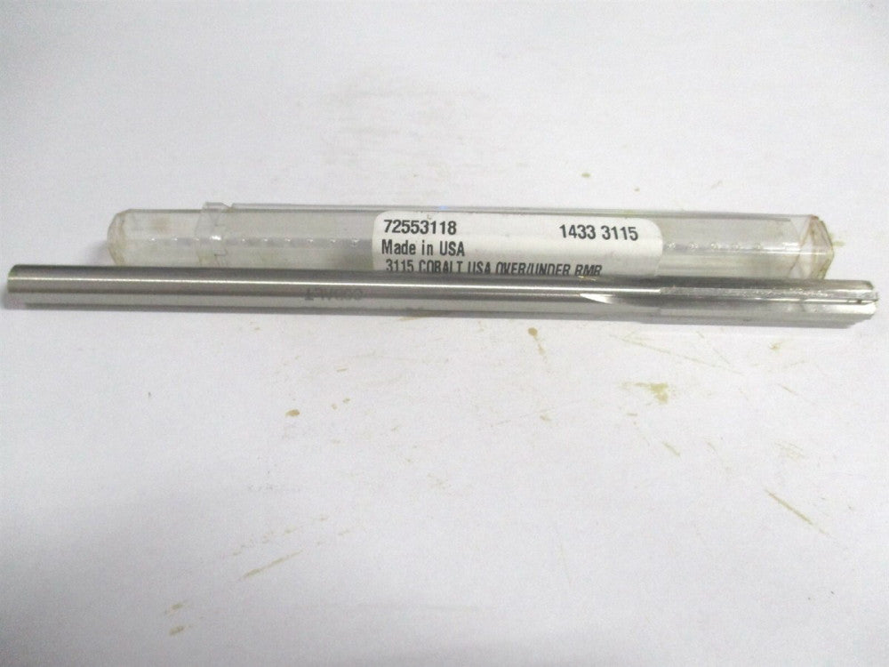 (1433-0.3115) 0.3115 x 1-1/2" x 6" 6-Flute Straight Shank Cobalt Chucking Reamer