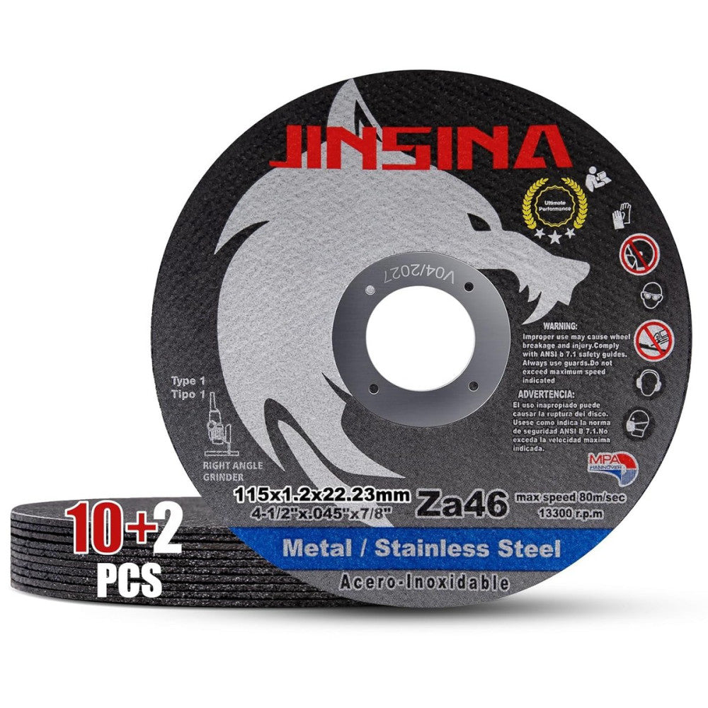 Cut Off Wheels 12 PCS, 4 1/2 Inch Metal and Stainless Steel Cutting Wheel,... 