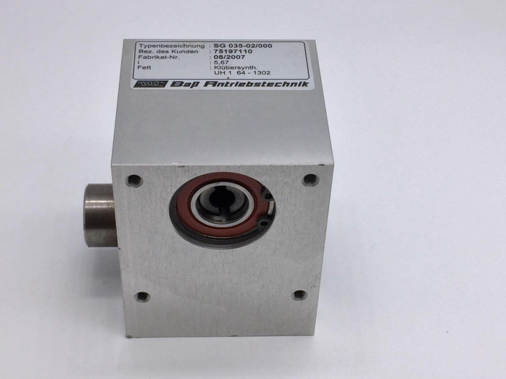 Bass Antriebstechnik SG 035-02/000 Right angle Gearbox, Ratio 5.67:1 