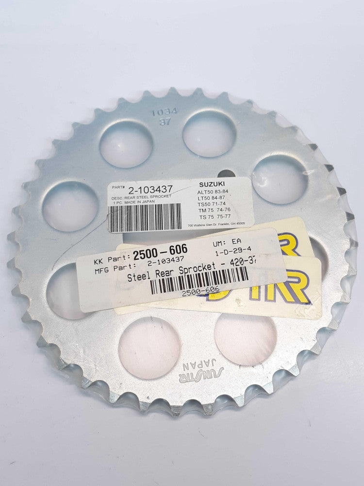 Sunstar 2-103437 Steel Rear Sprocket  420-37T  Suzuki 