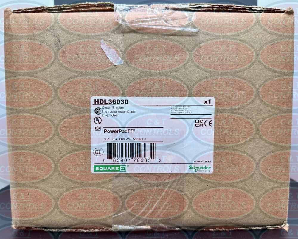 Square D HDL36030 3P 30A 600VAC Circuit Breaker New In Box USA Stock