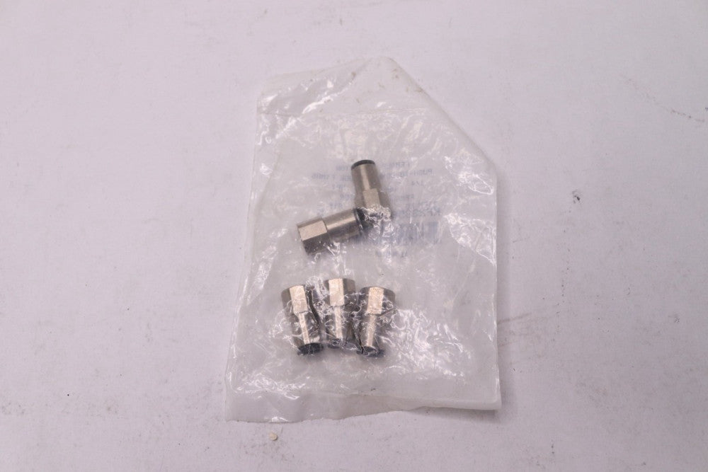 (5-Pk) Parker Push-To-Connect Tube Fitting Connector Straight 1/8"Thread 1/4" OD