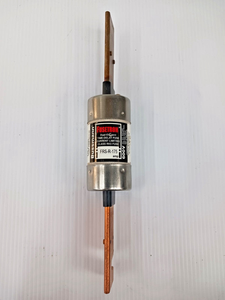 BUSSMANN FUSETRON 175 AMP DUAL-ELEMENT TIME-DELAY CLASS RK5 FUSE 600V FRS-R-175