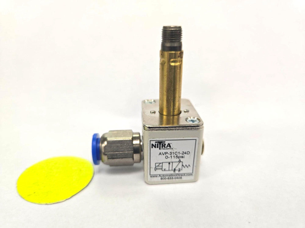 NITRA PNEUMATICS AIR SOLENOID VALVE AVP-31C1-24D  0-115 PSI