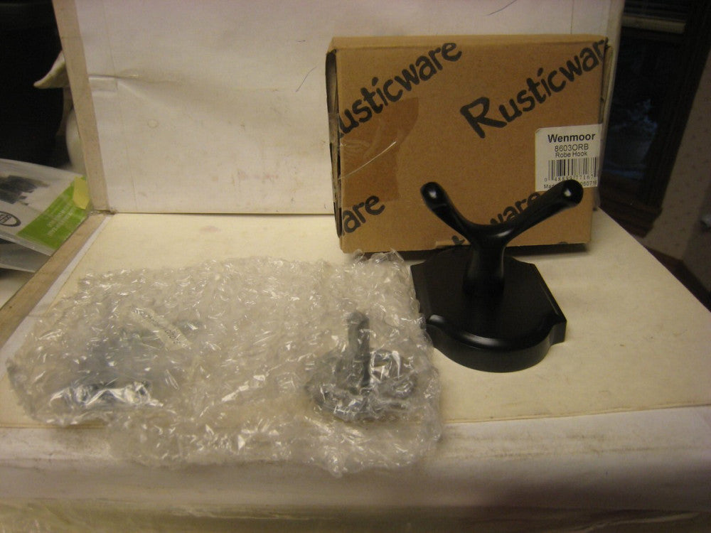 Rusticware (8603ORB)  WENMOOR  ROBE HOOK  Oil Rubbed Bronze - Brand New in Box