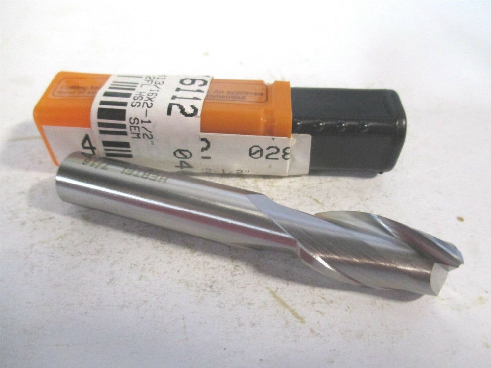 (E1030028) 7/16" x 13/16" x 3/8" x 2-1/2" OAL HSS 2 Flute Spiral Square End Mill