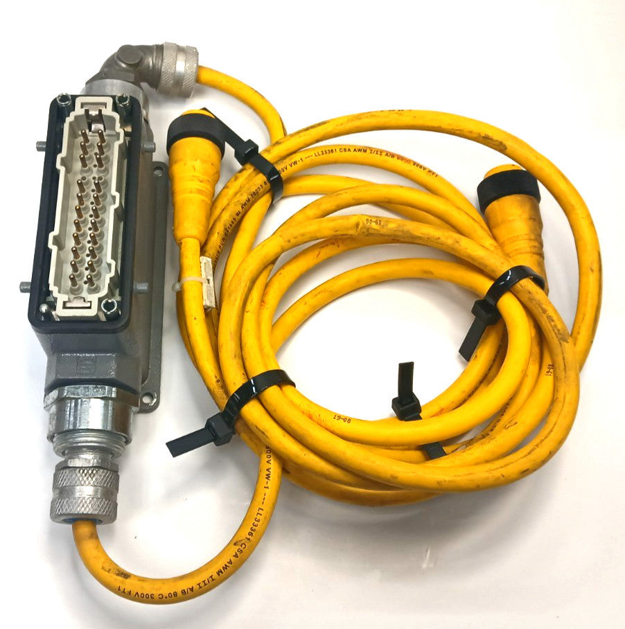 HARTING HEAVY DUTY INDUSTRIAL 24 PIN CRIMP CONNECTOR W/6' 3" QUICK CONNECT CORD