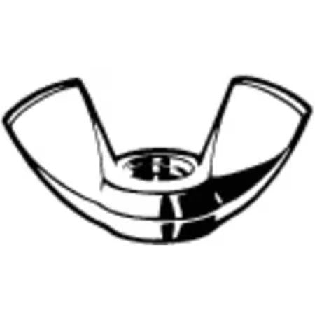 Zoro Select M16250.080.0001 Wing Nut, M8-1.25, Steel, Zinc Plated, 14.80 Mm Ht,