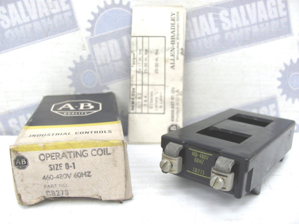 ALLEN BRADLEY - CB273 - OPERATING COIL, Size: 0-1, 460-480V @ 60Hz (NEW in BOX)