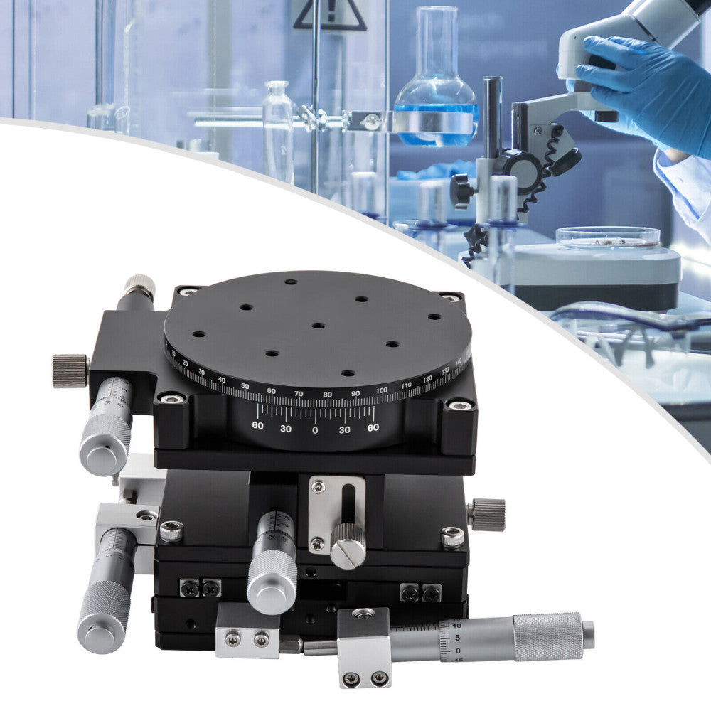 Manual X Y Z R Micrometer Adjust Bearing Table Standard Linear Positio ...