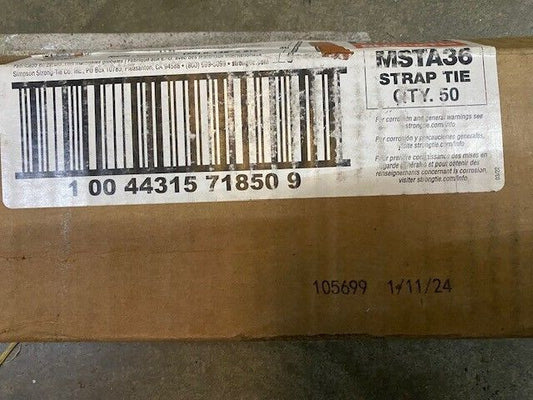 (50 PACK) Simpson Strong-Tie ZMAX 36-Inch Medium Strap Tie MSTA36Z 16 Gauge