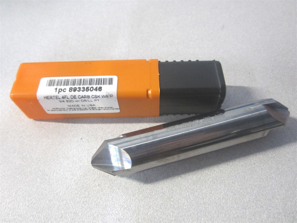 (334-308060) 3/4" x 3/4" Solid Carbide 4-Flute Straight-Cylindrical Countersink 