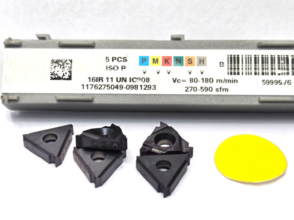 ISCAR*16IR 11 UN IC908 *LAYDOWN THREADING INSERT****LOT OF 5