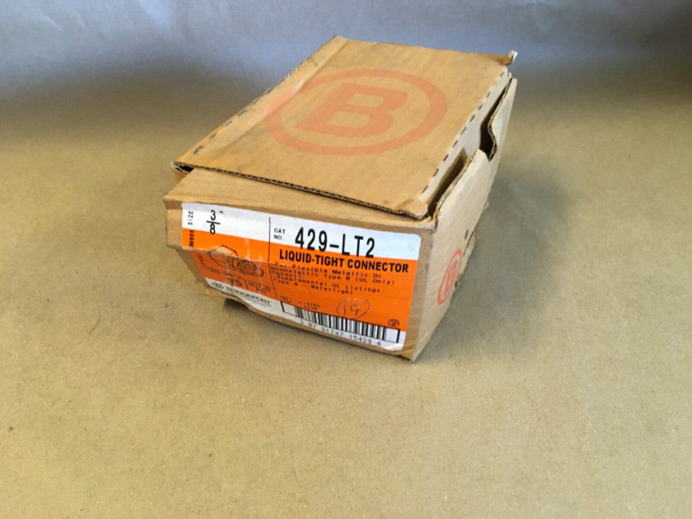 Bridgeport 429-LT2 3/8" Liquid Tight Straight Metal Connector *BOX OF 19* (KB)