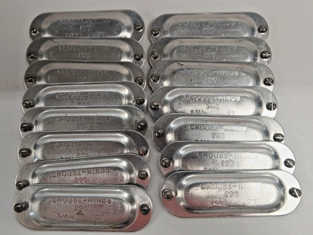 CROUSE-HINDS 290 3/4 IN. 21 SCREW IN CONDUIT OUTLET BODY COVERS  LOT OF 15