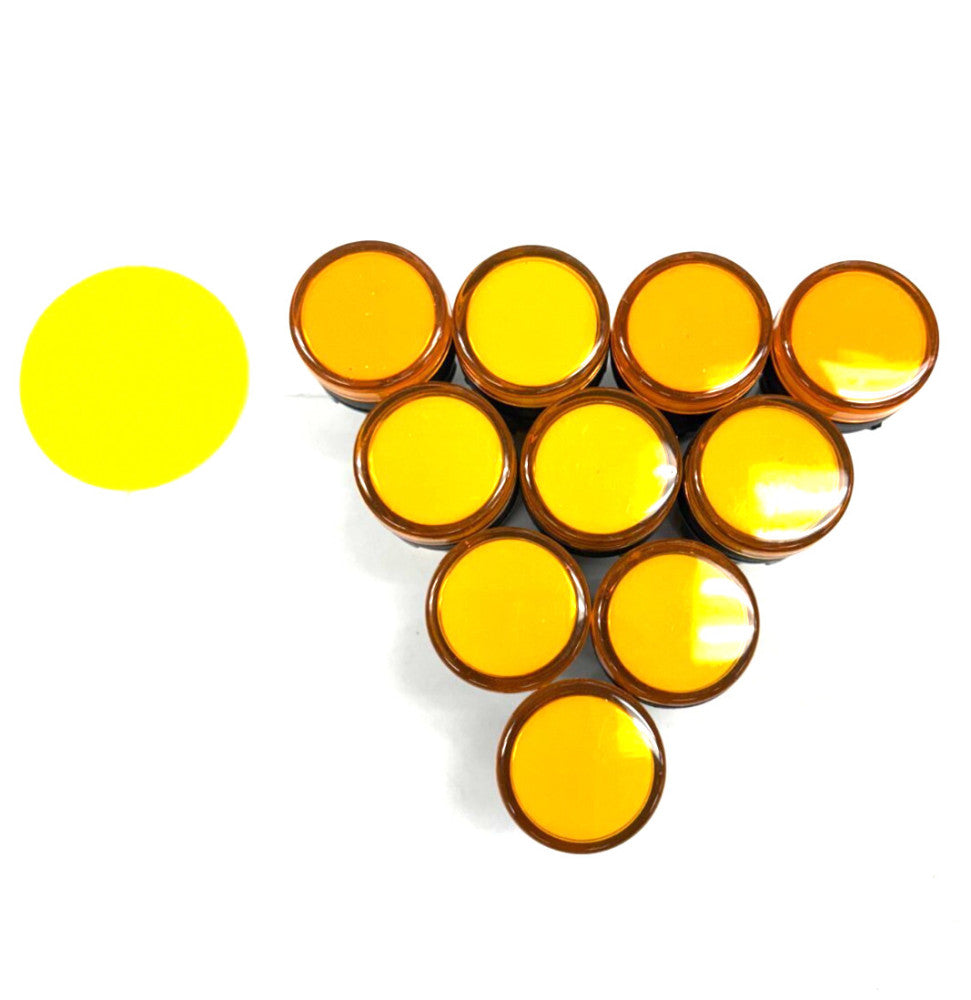 APT 20 MM YELLOW LED PILOT INDICATOR LIGHT AD-16-22D/S22 LOT OF 10