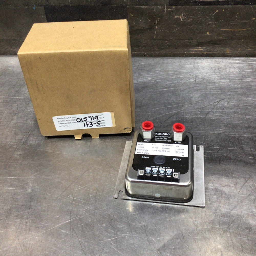 Ashcroft XL-5-F02-42-ST-25IW XLDP Pressure Transmitter NOS