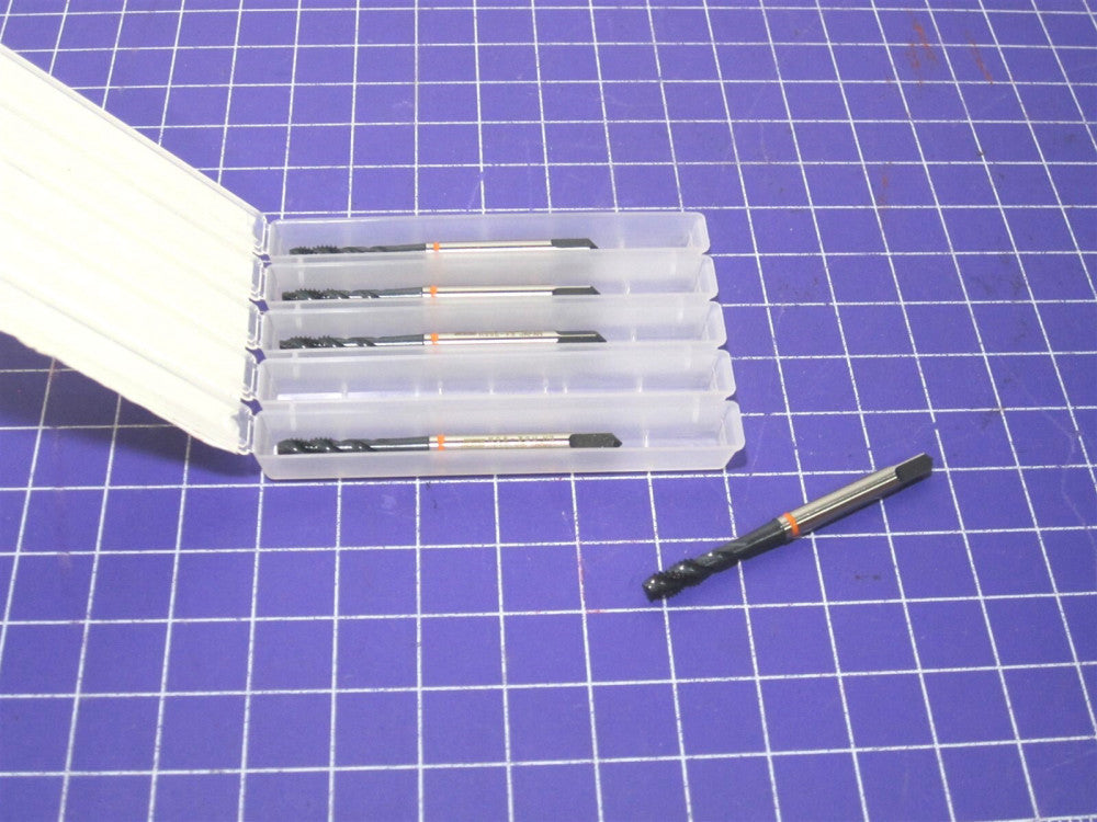 SOWA (124967) #8-32 UNC H2 Orange Ring HSSE-V3 Spiral Flute Tap Pack of 5