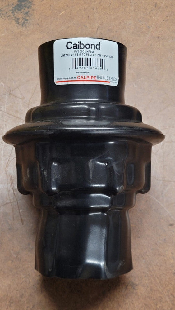 Calbond PV2000UNF605 2" Female to Female Union Coupling PVC Coated