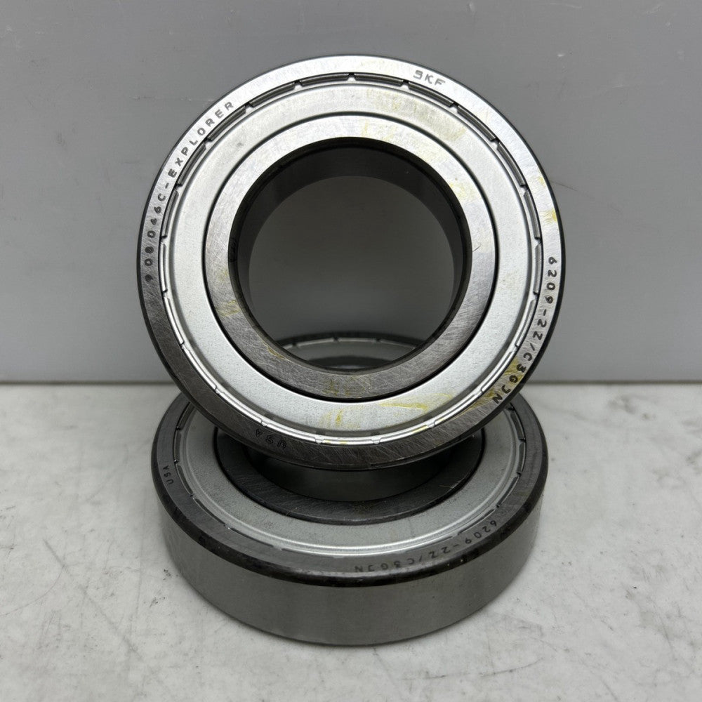 2 Pack SKF 6209 2ZJEM Shielded Deep Groove Ball Bearing 45mm ID 85mm OD 19mm W